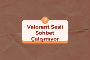 Valorant Sesli Sohbet Çalışmıyor